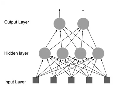 Original diagram illustrating an artificial neural network model and its learning process.